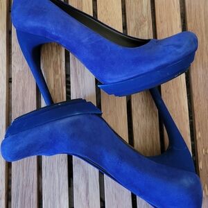 Balenciaga blue Suede High Heels Size 9.5